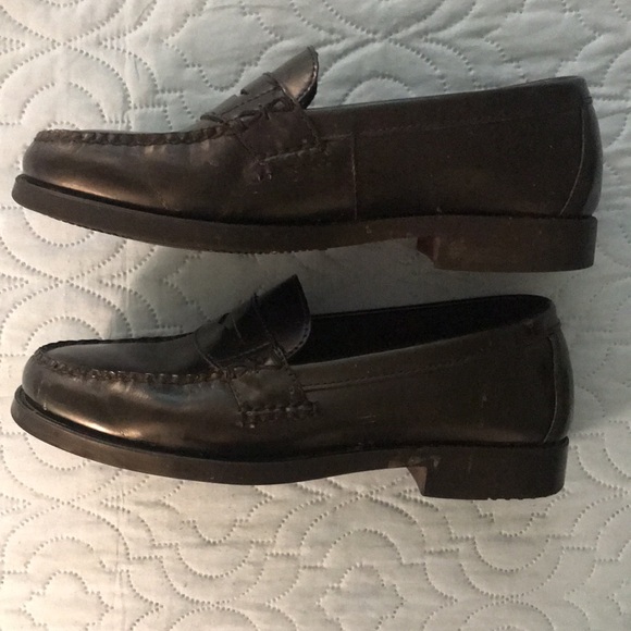GH Bass Black Leather Loafers Weejuns Katherine - Picture 4 of 14